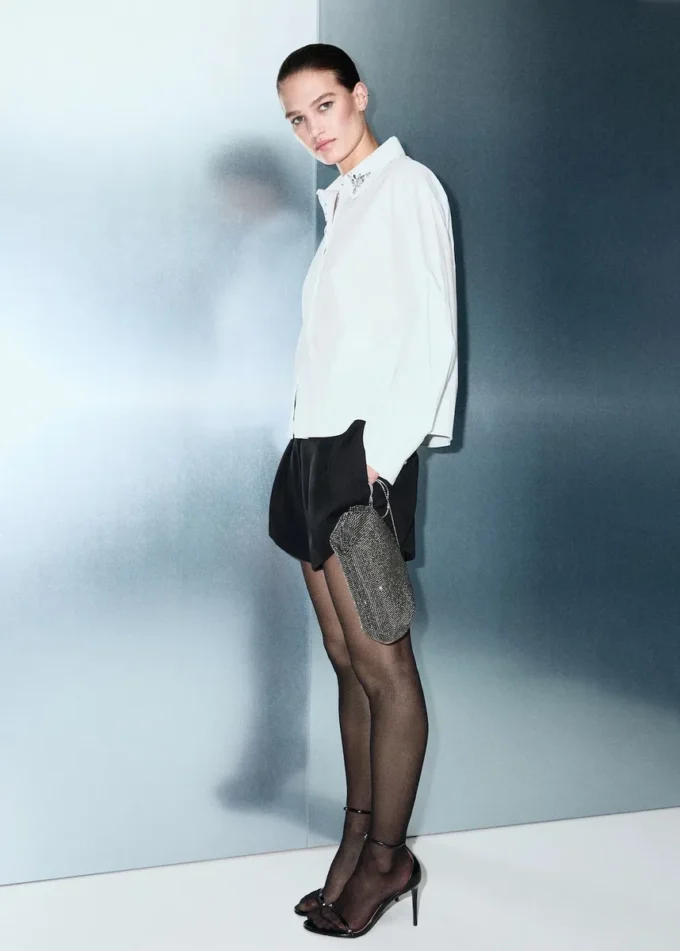 Koszula z kryształowymi detalami Koszula z kryształowymi detalami