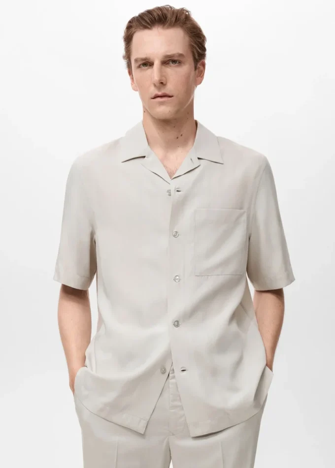 Koszula z lyocellu o regularnym kroju Koszula z lyocellu o regularnym kroju