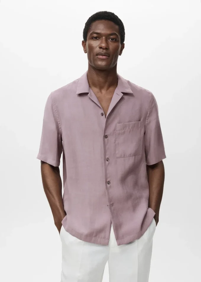 Koszula z lyocellu z kieszenią Koszula z lyocellu z kieszenią