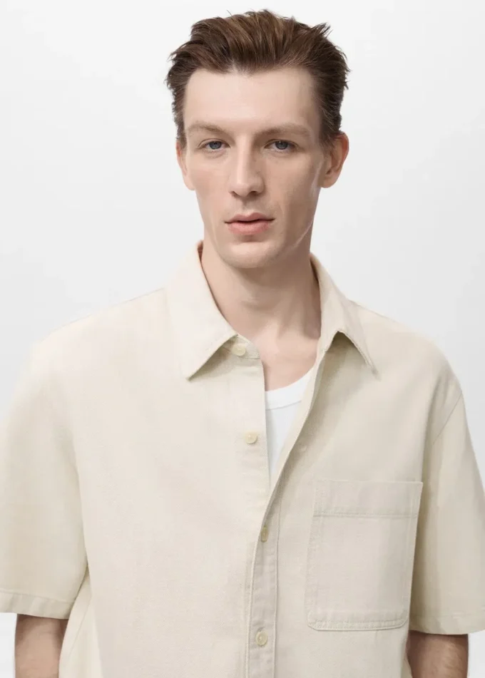 Koszula z mieszanki lnu i bawełny Koszula z mieszanki lnu i bawełny