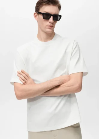 Koszulka o regularnym kroju z fakturą