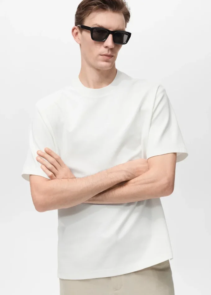 Koszulka o regularnym kroju z fakturą Koszulka o regularnym kroju z fakturą