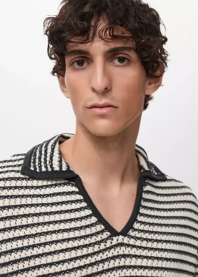 Koszulka polo 100% bawełna w paski Koszulka polo 100% bawełna w paski