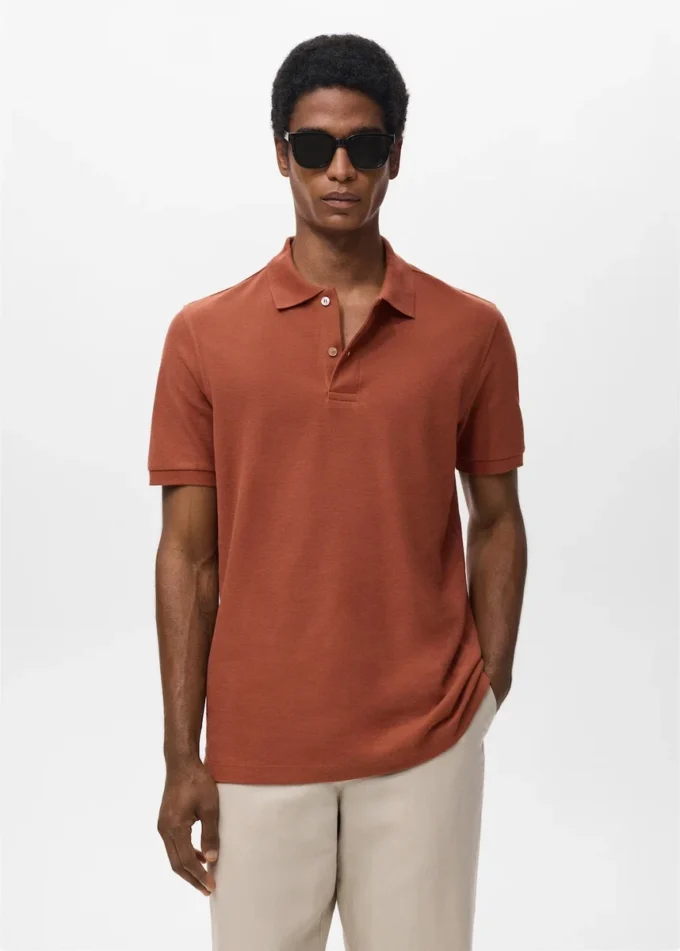 Koszulka polo z bawełnianej tkaniny piqué o regularnym kroju Koszulka polo z bawełnianej tkaniny piqué o regularnym kroju