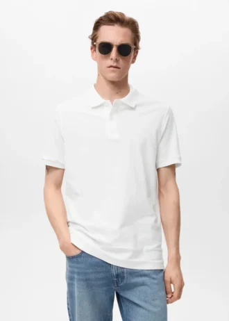 Koszulka polo z bawełnianej tkaniny piqué o regularnym kroju Koszulka polo z bawełnianej tkaniny piqué o regularnym kroju