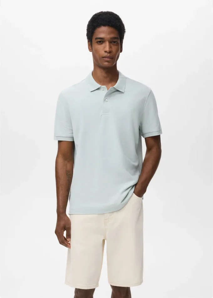 Koszulka polo z bawełnianej tkaniny piqué o regularnym kroju Koszulka polo z bawełnianej tkaniny piqué o regularnym kroju