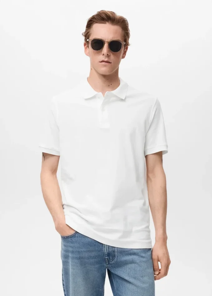Koszulka polo z bawełnianej tkaniny piqué o regularnym kroju Koszulka polo z bawełnianej tkaniny piqué o regularnym kroju