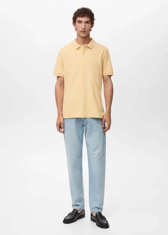 Koszulka polo z bawełnianej tkaniny piqué o regularnym kroju Koszulka polo z bawełnianej tkaniny piqué o regularnym kroju