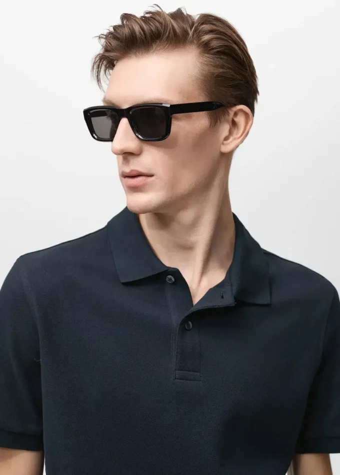 Koszulka polo z bawełnianej tkaniny piqué o regularnym kroju Koszulka polo z bawełnianej tkaniny piqué o regularnym kroju