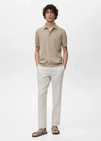 Koszulka polo z cienkiej dzianiny, 100% bawełna Koszulka polo z cienkiej dzianiny, 100% bawełna