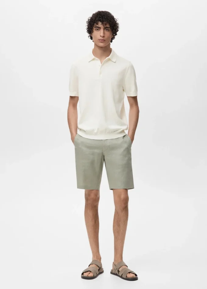 Koszulka polo z cienkiej dzianiny, 100% bawełna Koszulka polo z cienkiej dzianiny, 100% bawełna