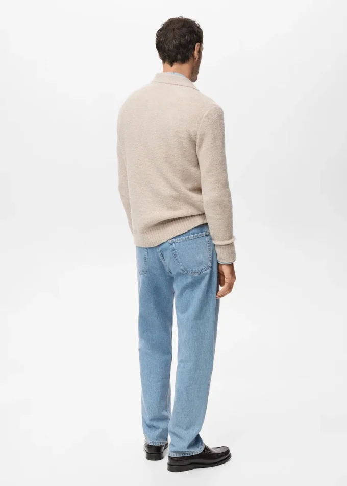 Koszulka polo z dzianiny mini bouclé Koszulka polo z dzianiny mini bouclé