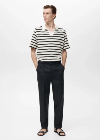 Koszulka polo z dzianiny w paski