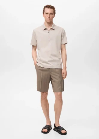 Koszulka polo z zamkiem błyskawicznym przy szyi Koszulka polo z zamkiem błyskawicznym przy szyi