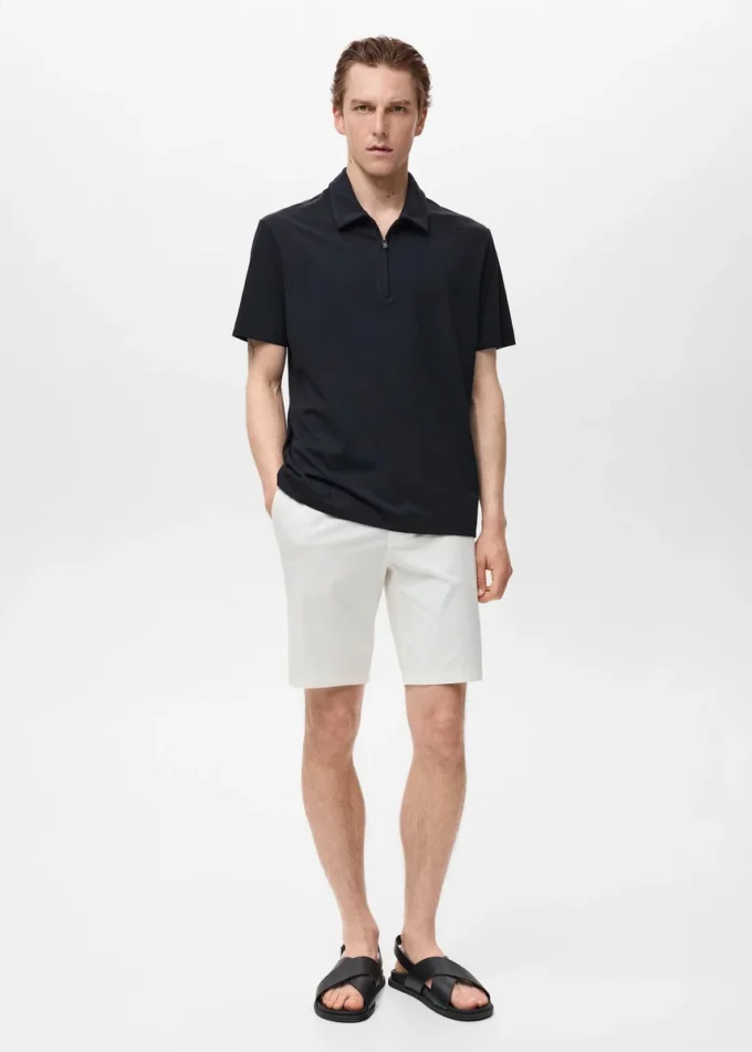 Koszulka polo z zamkiem błyskawicznym przy szyi Koszulka polo z zamkiem błyskawicznym przy szyi