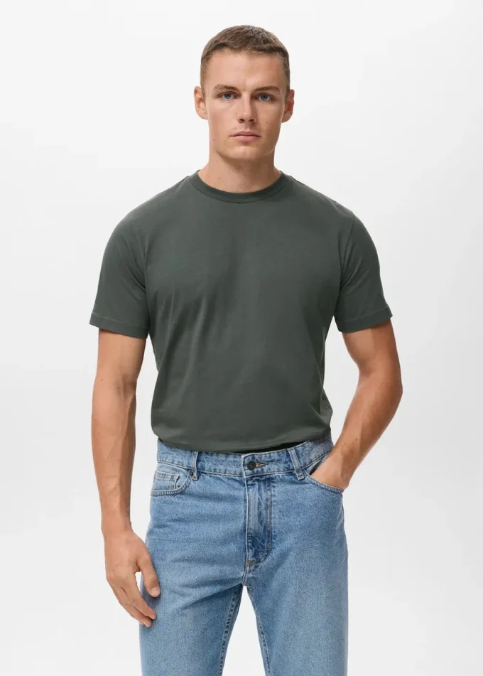 Koszulka slim fit, 100% bawełna Koszulka slim fit, 100% bawełna