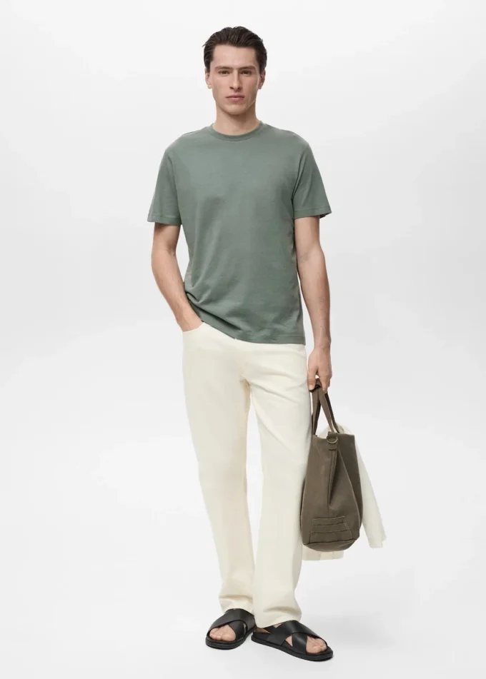 Koszulka slim fit, 100% bawełna Koszulka slim fit, 100% bawełna