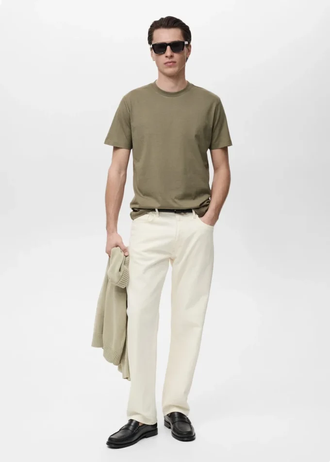 Koszulka slim fit, 100% bawełna Koszulka slim fit, 100% bawełna