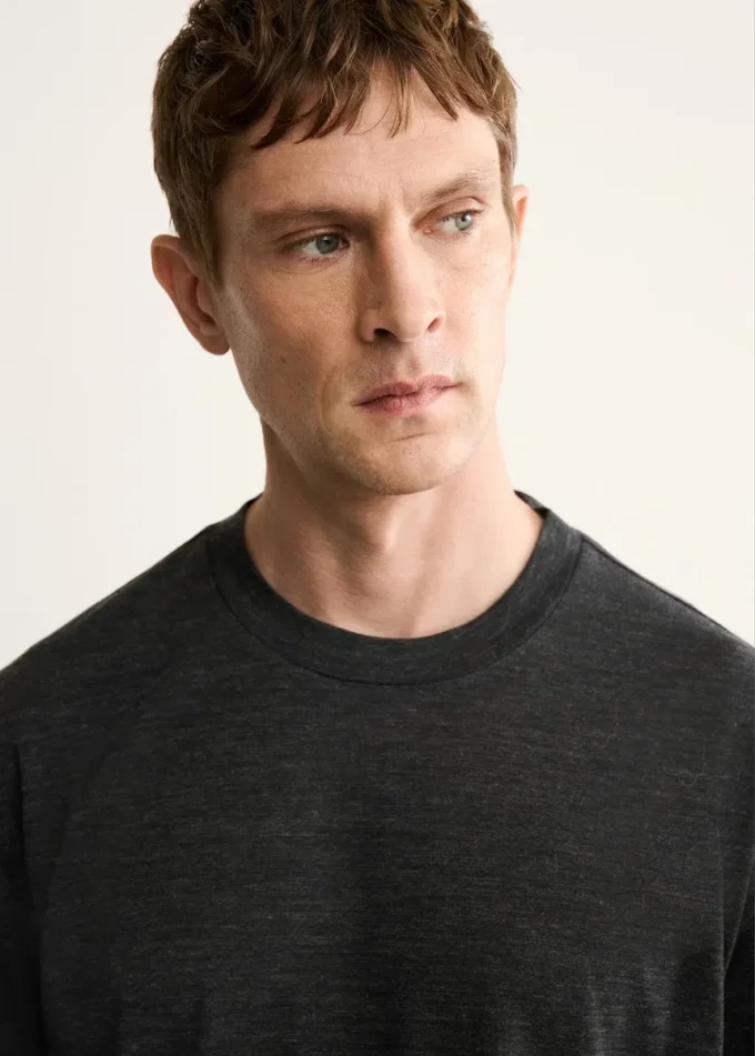 Koszulka slim fit z mieszanki wełny Koszulka slim fit z mieszanki wełny