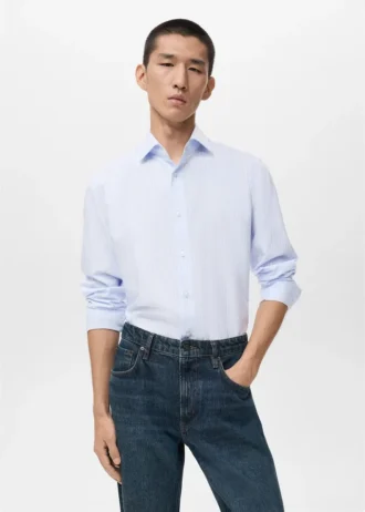 Koszulka w paski o dopasowanym kroju, 100% bawełna Koszulka w paski o dopasowanym kroju, 100% bawełna