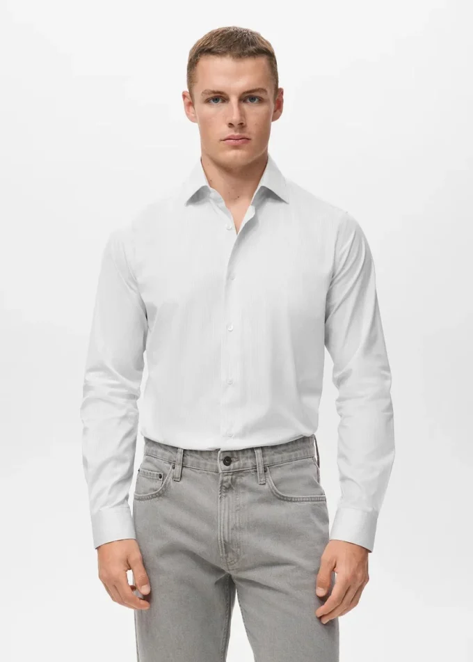 Koszulka w paski o dopasowanym kroju, 100% bawełna Koszulka w paski o dopasowanym kroju, 100% bawełna