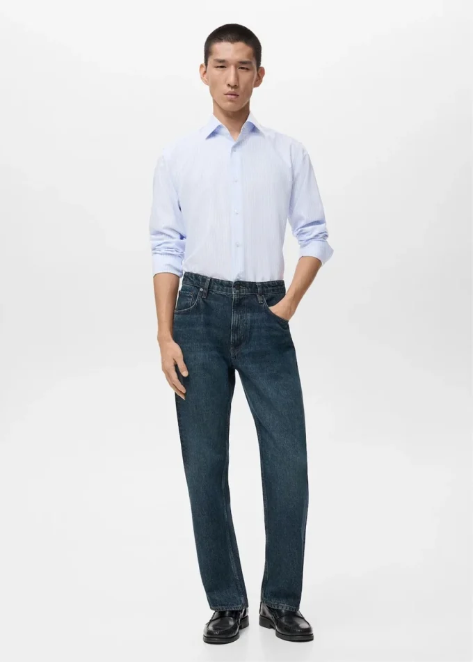 Koszulka w paski o dopasowanym kroju, 100% bawełna Koszulka w paski o dopasowanym kroju, 100% bawełna