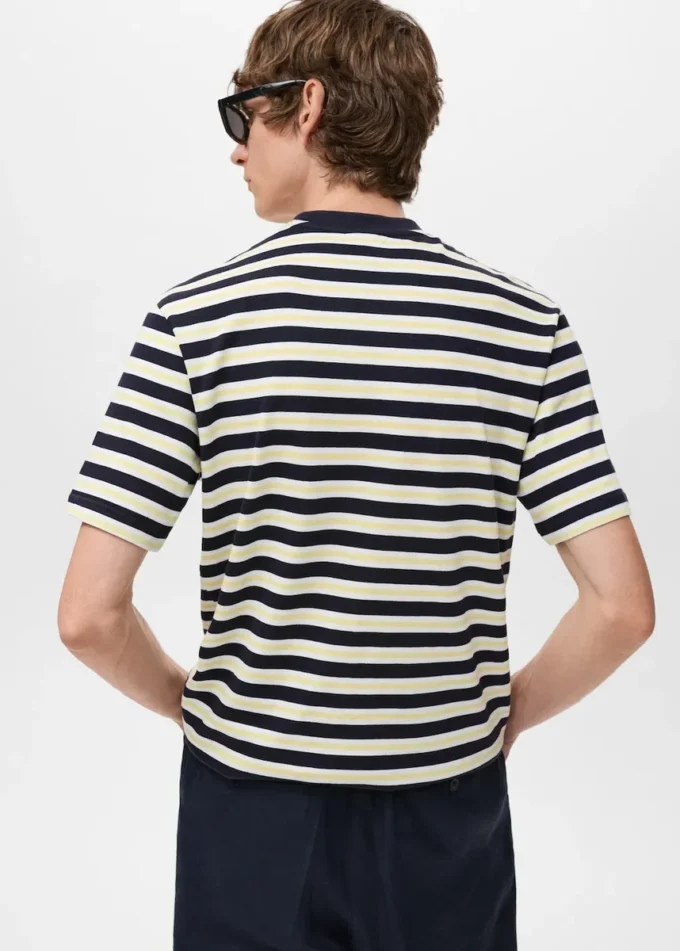 Koszulka w paski o regularnym kroju, 100% bawełna Koszulka w paski o regularnym kroju, 100% bawełna