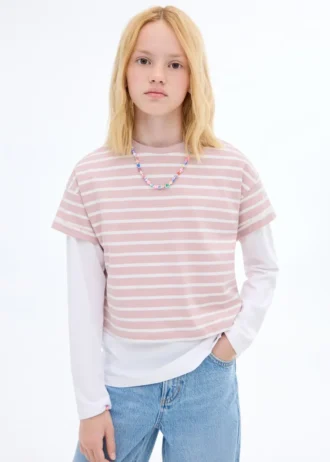 Koszulka w paski z krótkim rękawem