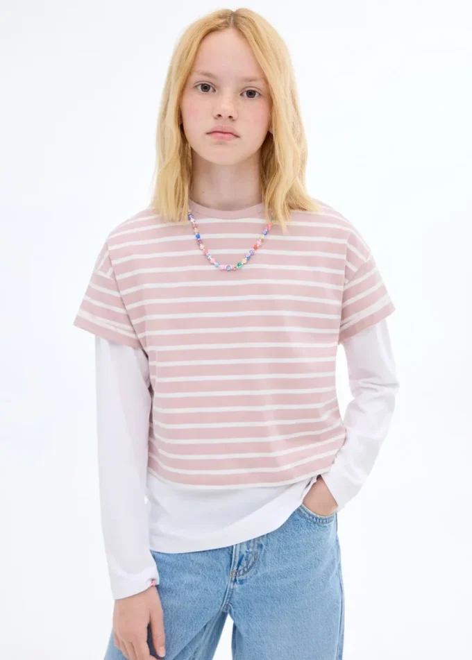 Koszulka w paski z krótkim rękawem Koszulka w paski z krótkim rękawem