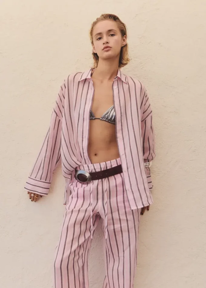 Koszulka w paski z ramii Koszulka w paski z ramii