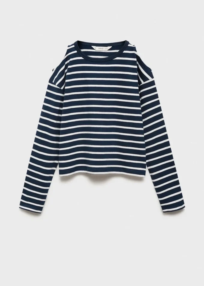 Koszulka w paski z wycięciem Koszulka w paski z wycięciem