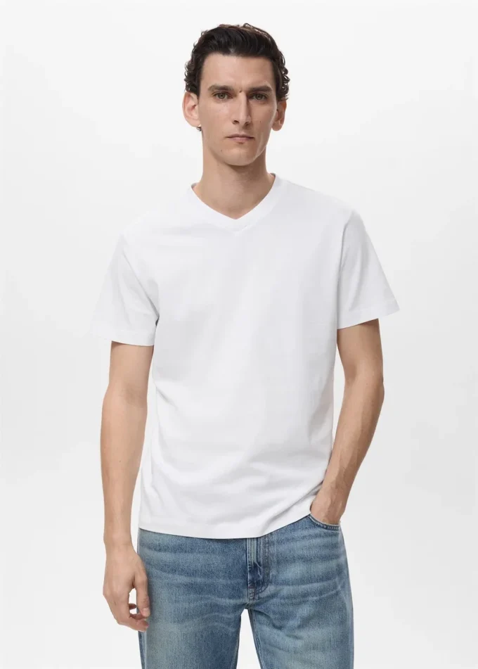 Koszulka z dekoltem w serek Koszulka z dekoltem w serek