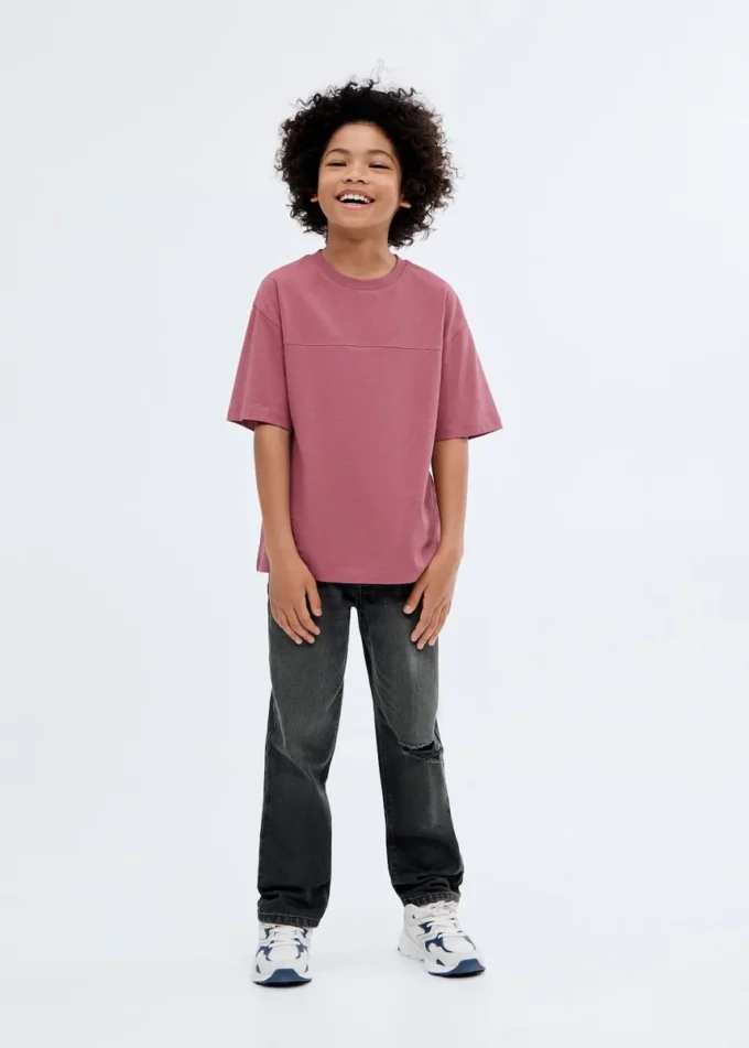 Koszulka z detalami szwów Koszulka z detalami szwów