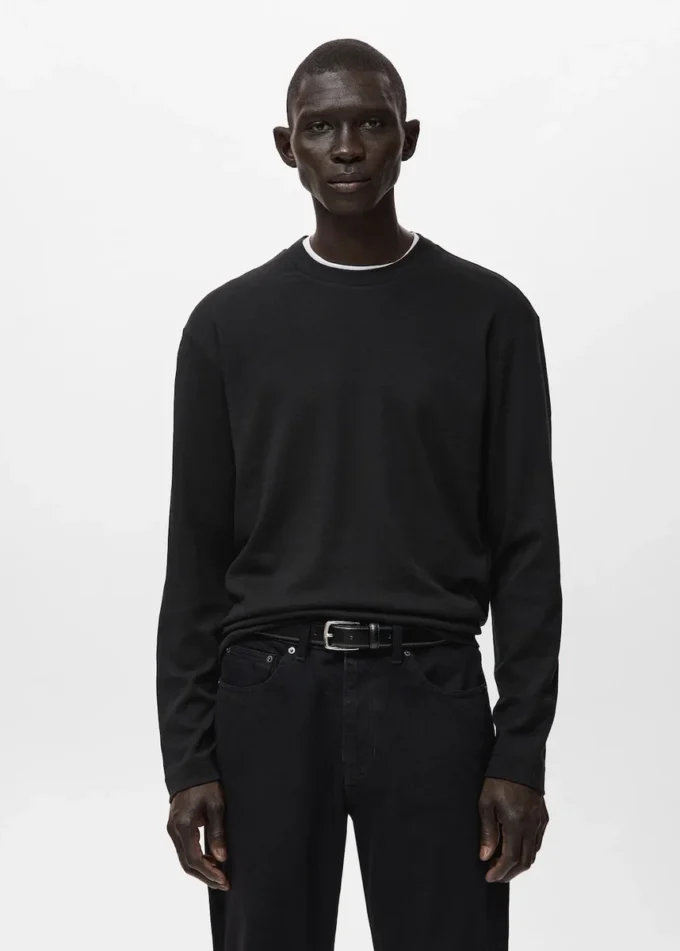 Koszulka z długim rękawem o regularnym kroju Koszulka z długim rękawem o regularnym kroju