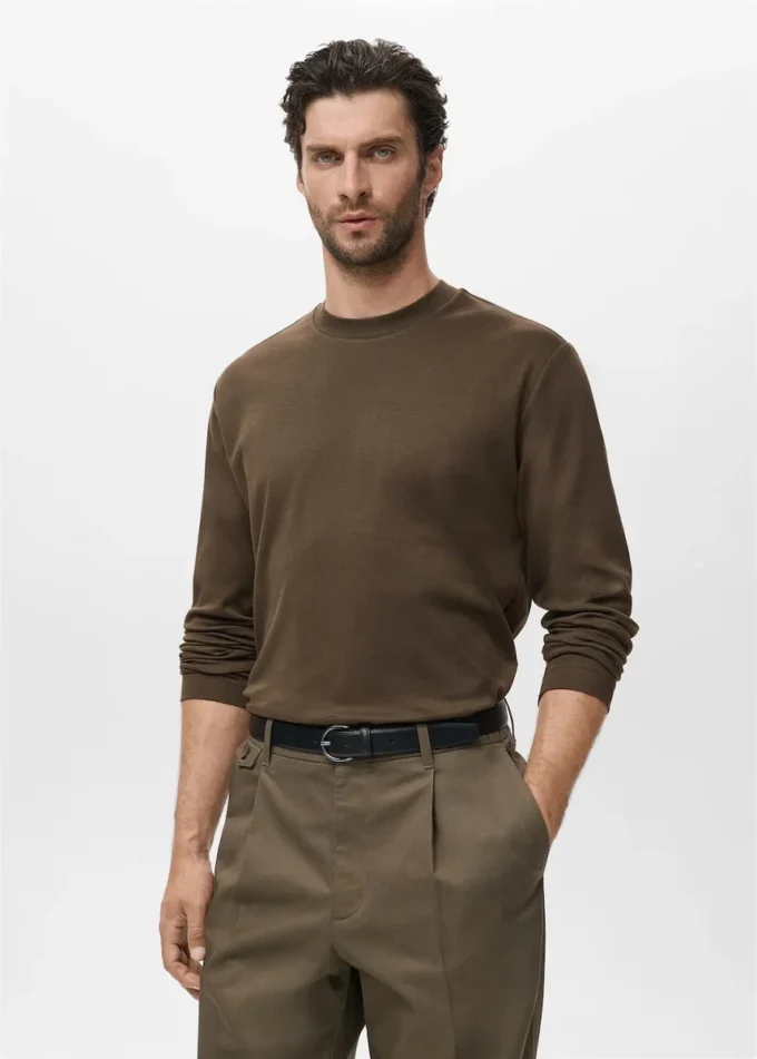 Koszulka z długim rękawem o regularnym kroju Koszulka z długim rękawem o regularnym kroju