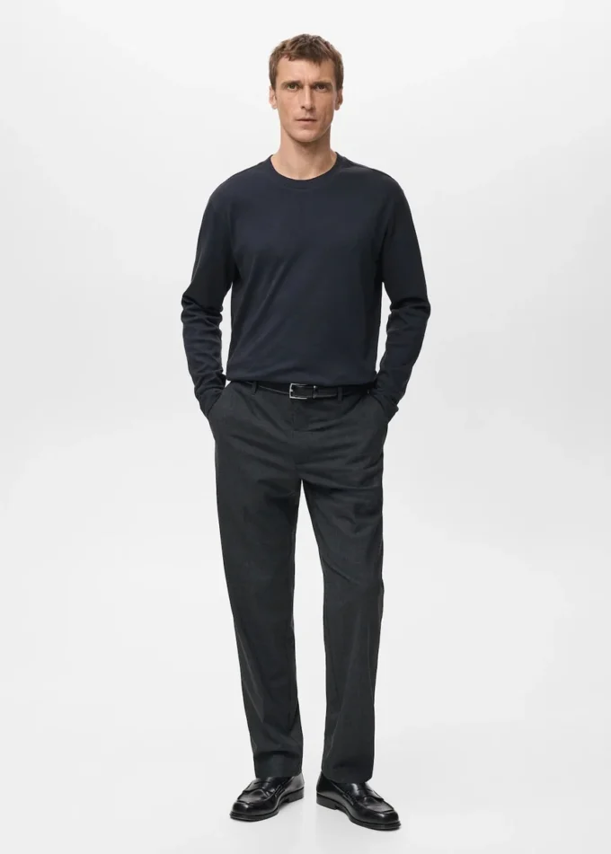 Koszulka z długim rękawem o regularnym kroju Koszulka z długim rękawem o regularnym kroju