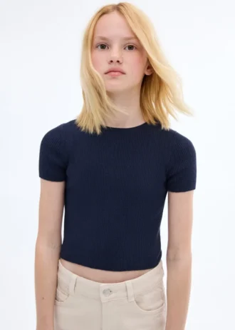 Koszulka z dzianiny prążkowanej
