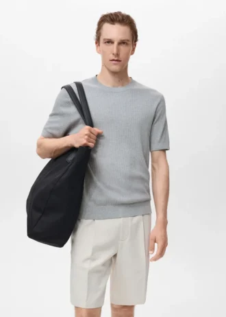 Koszulka z dzianiny prążkowanej