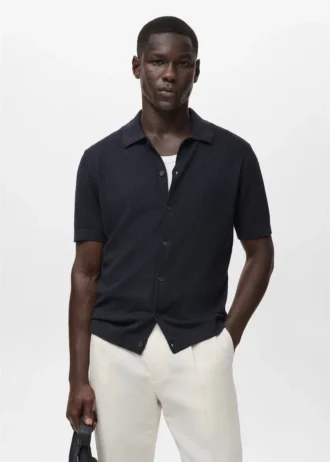 Koszulka z dzianiny prążkowanej