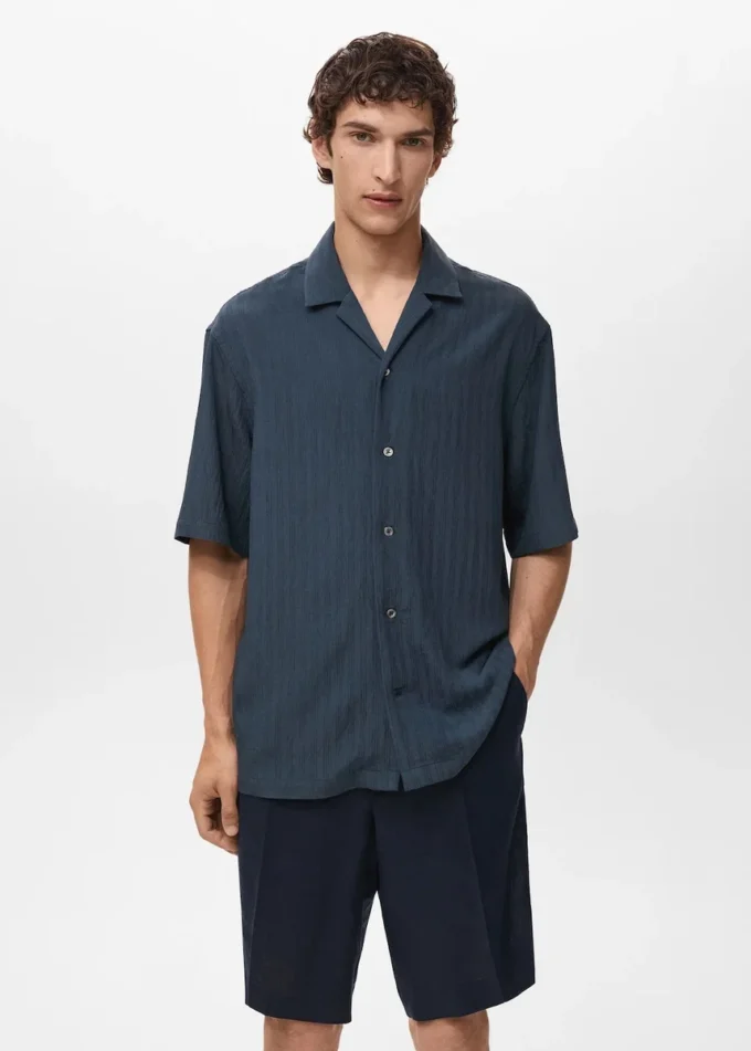 Koszulka z haftowanym wzorem w paski Koszulka z haftowanym wzorem w paski