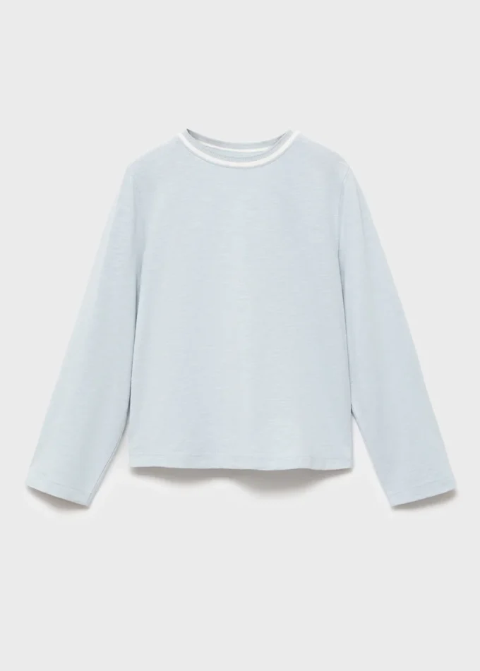 Koszulka z kontrastowym dekoltem Koszulka z kontrastowym dekoltem