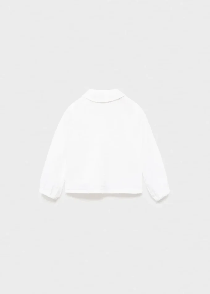 Koszulka z marszczonym kołnierzykiem typu baby Koszulka z marszczonym kołnierzykiem typu baby