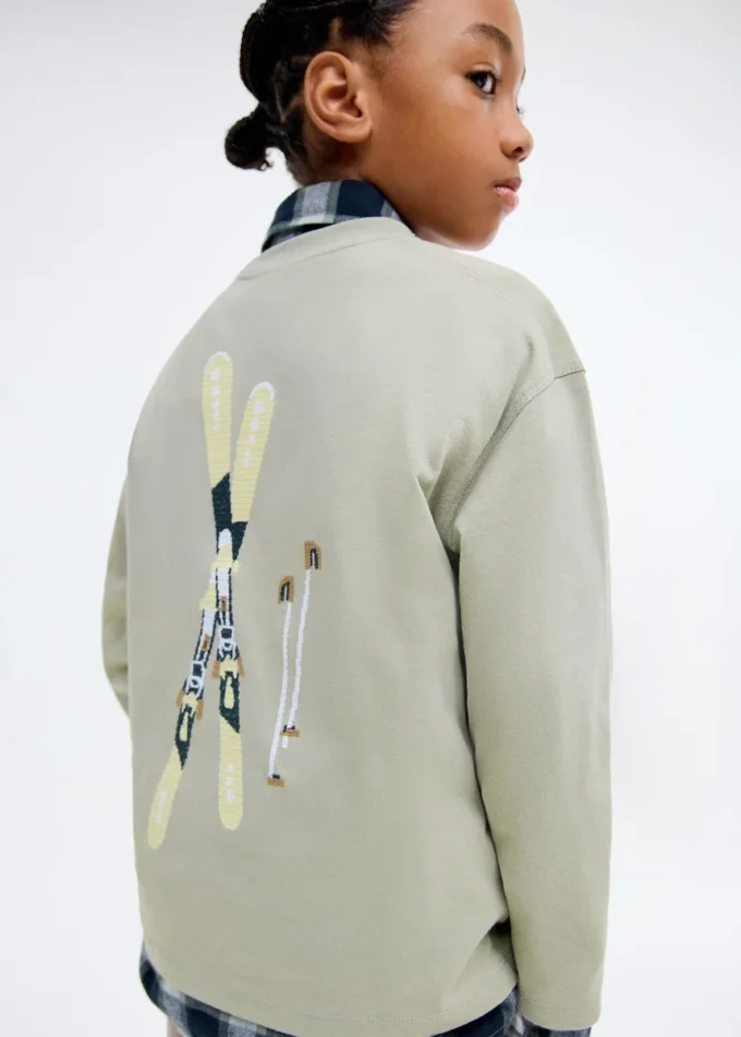 Koszulka z mieszanki bawełny z nadrukiem Koszulka z mieszanki bawełny z nadrukiem