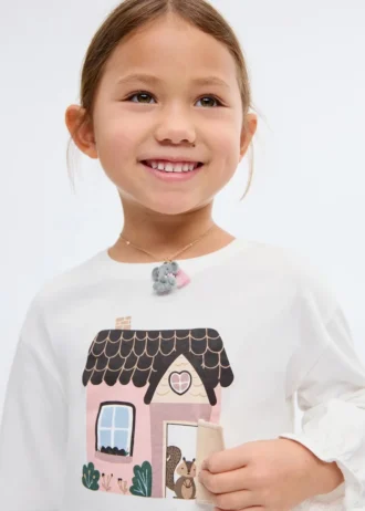 Koszulka z mieszanki bawełny z nadrukiem