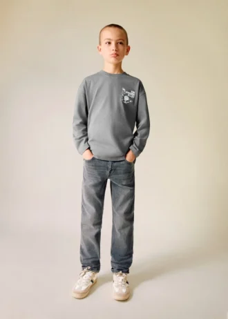 Koszulka z mieszanki bawełny z nadrukiem Koszulka z mieszanki bawełny z nadrukiem