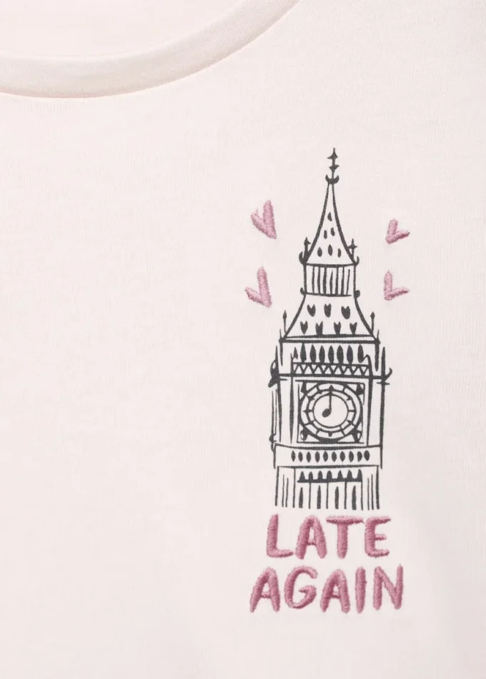 Koszulka z mieszanki bawełny z nadrukiem Koszulka z mieszanki bawełny z nadrukiem