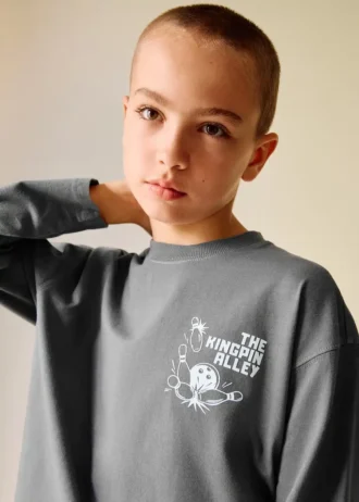 Koszulka z mieszanki bawełny z nadrukiem Koszulka z mieszanki bawełny z nadrukiem