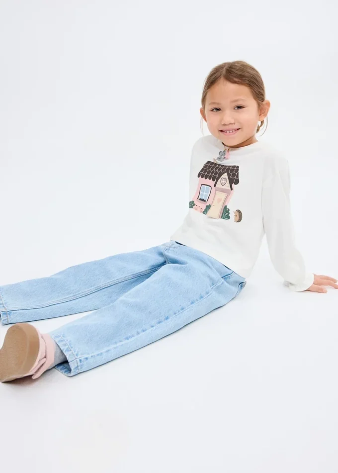 Koszulka z mieszanki bawełny z nadrukiem Koszulka z mieszanki bawełny z nadrukiem