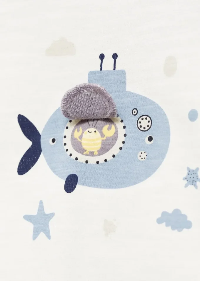 Koszulka z mieszanki bawełny z nadrukiem Koszulka z mieszanki bawełny z nadrukiem