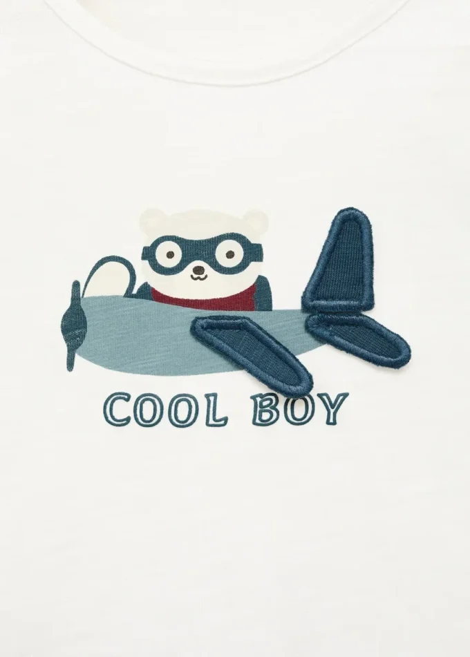 Koszulka z mieszanki bawełny z nadrukiem Koszulka z mieszanki bawełny z nadrukiem